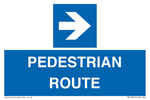 PEDESTRIAN ROUTE - right arrow